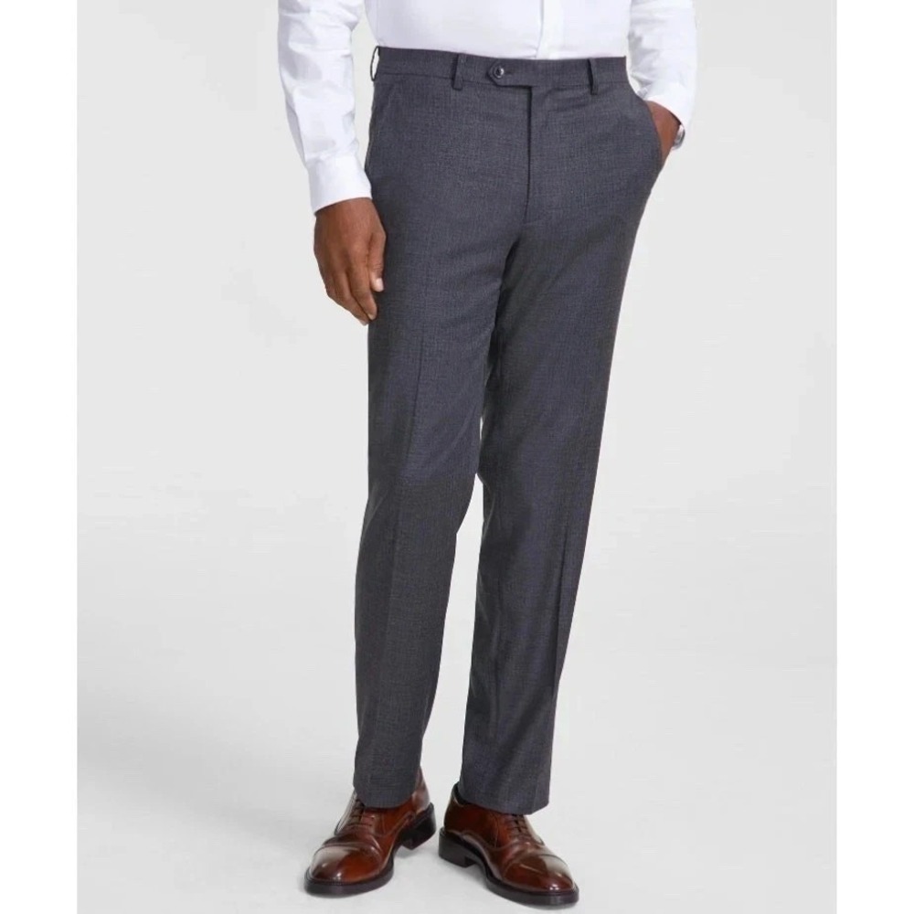 Tallia Men's Classic Fit Suit Separate Pants Dark Grey‎ 44W 32L